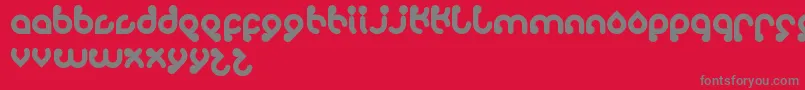 Monica Font – Gray Fonts on Red Background