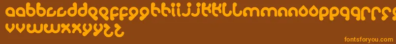 Monica Font – Orange Fonts on Brown Background