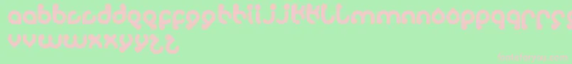 Monica Font – Pink Fonts on Green Background