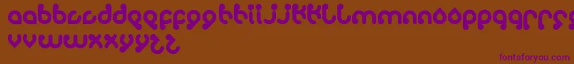 Monica Font – Purple Fonts on Brown Background