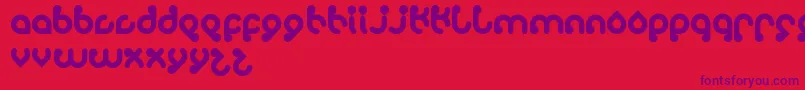 Monica Font – Purple Fonts on Red Background