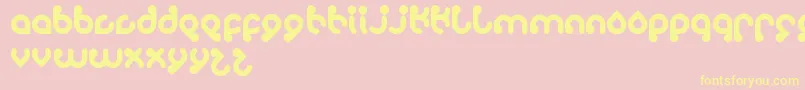 Monica Font – Yellow Fonts on Pink Background