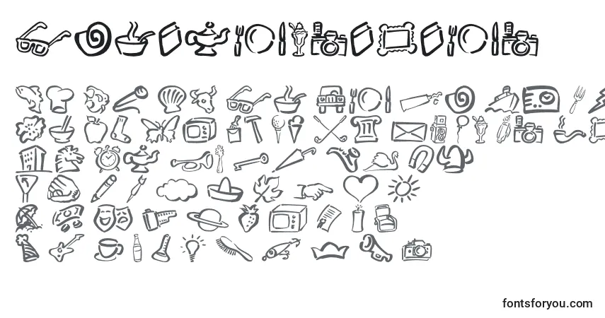 A fonte Dfdiversities – alfabeto, números, caracteres especiais