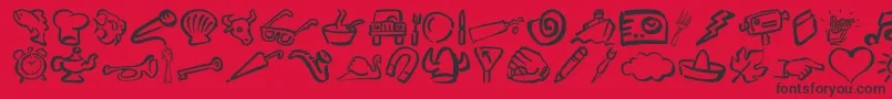 Dfdiversities Font – Black Fonts on Red Background