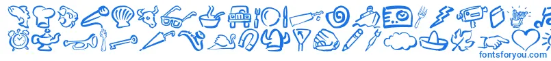 Czcionka Dfdiversities – niebieskie czcionki