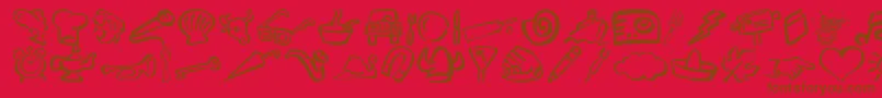 Dfdiversities Font – Brown Fonts on Red Background