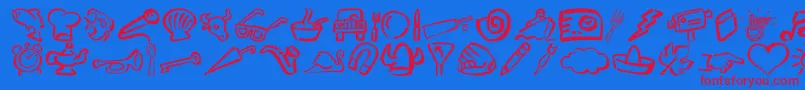Dfdiversities Font – Red Fonts on Blue Background