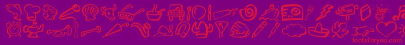 Dfdiversities Font – Red Fonts on Purple Background