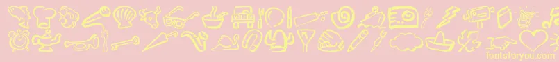 Dfdiversities Font – Yellow Fonts on Pink Background