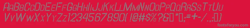 Hallandalestencilit.Sc Font – Gray Fonts on Red Background