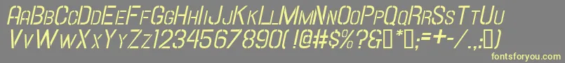 Hallandalestencilit.Sc Font – Yellow Fonts on Gray Background