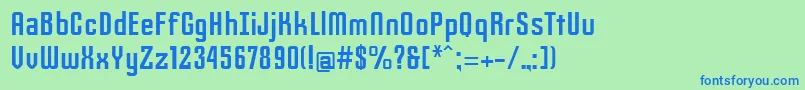 Slimjim Font – Blue Fonts on Green Background