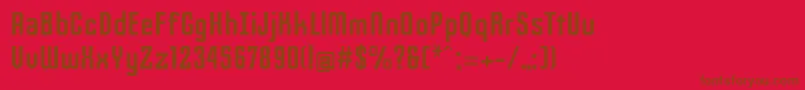 fuente Slimjim – Fuentes Marrones Sobre Fondo Rojo
