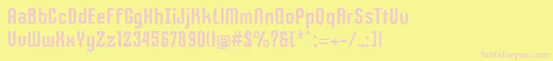 Slimjim Font – Pink Fonts on Yellow Background
