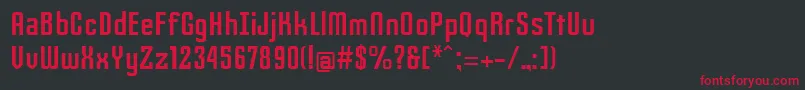 Slimjim Font – Red Fonts on Black Background