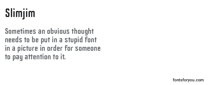 Review of the Slimjim Font