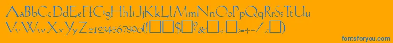 GabelLite Font – Blue Fonts on Orange Background
