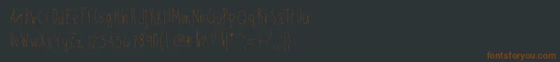 Skinnybitch Font – Brown Fonts on Black Background