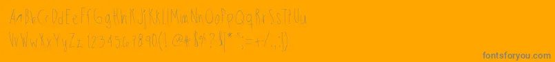 Skinnybitch-Schriftart – Graue Schriften auf orangefarbenem Hintergrund