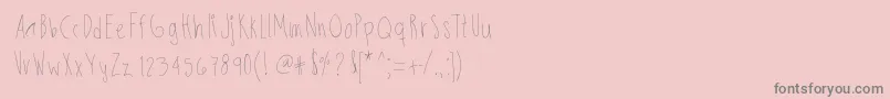 Skinnybitch Font – Gray Fonts on Pink Background