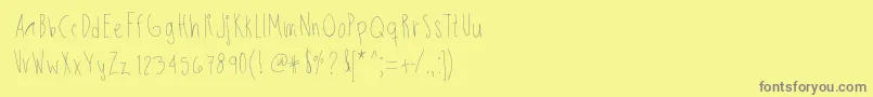 Skinnybitch Font – Gray Fonts on Yellow Background