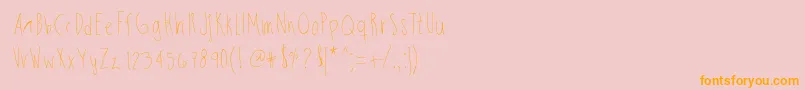 Skinnybitch Font – Orange Fonts on Pink Background