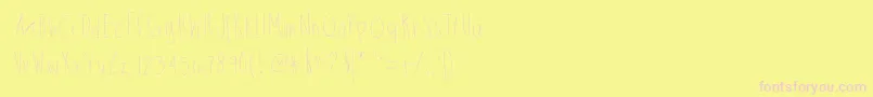 Skinnybitch-Schriftart – Rosa Schriften auf gelbem Hintergrund
