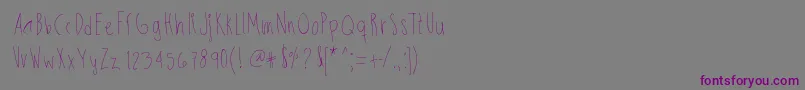 Шрифт Skinnybitch – фиолетовые шрифты на сером фоне