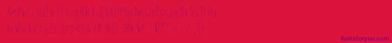 Skinnybitch Font – Purple Fonts on Red Background