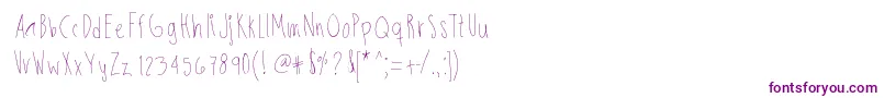 Skinnybitch Font – Purple Fonts on White Background