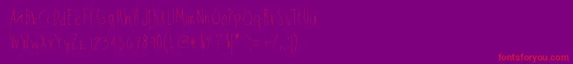 Skinnybitch Font – Red Fonts on Purple Background