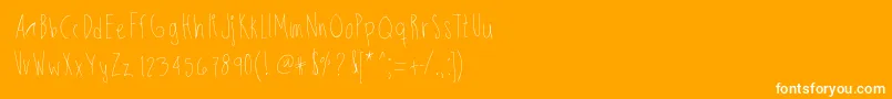 Skinnybitch-fontti – valkoiset fontit oranssilla taustalla