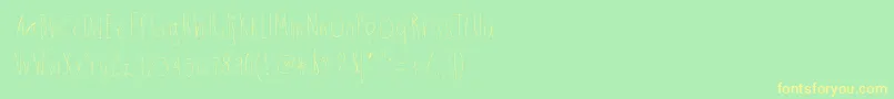 Skinnybitch Font – Yellow Fonts on Green Background