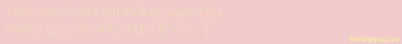 Skinnybitch Font – Yellow Fonts on Pink Background
