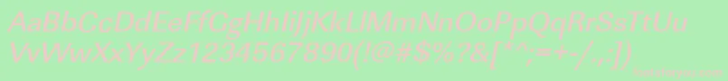 LinearstdMediumItalic Font – Pink Fonts on Green Background