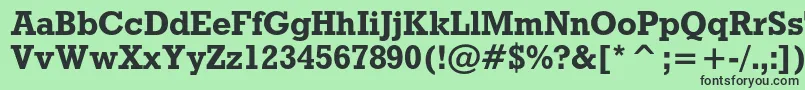 フォントRodeocBold – 緑の背景に黒い文字