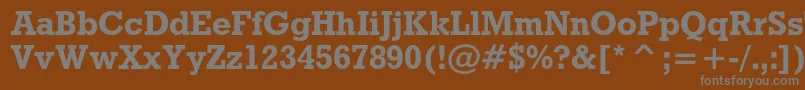 RodeocBold Font – Gray Fonts on Brown Background