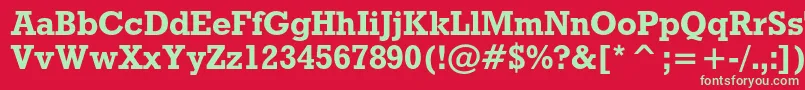 RodeocBold Font – Green Fonts on Red Background