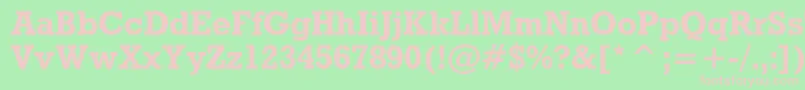 RodeocBold Font – Pink Fonts on Green Background