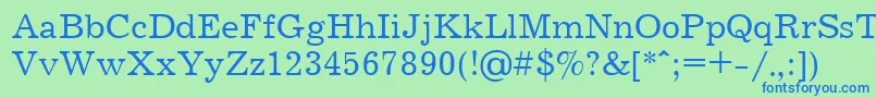 フォントJournalctt – 青い文字は緑の背景です。