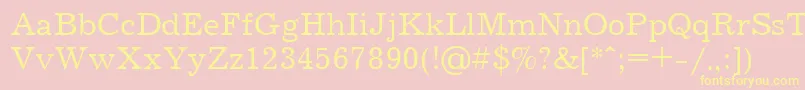 Journalctt Font – Yellow Fonts on Pink Background