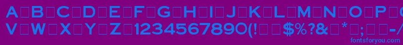 DeicesEngravedCapsSsi Font – Blue Fonts on Purple Background