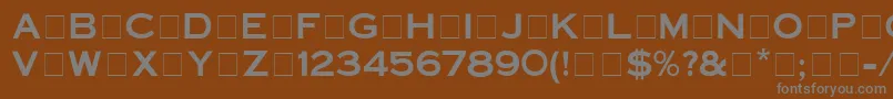 Шрифт DeicesEngravedCapsSsi – серые шрифты на коричневом фоне
