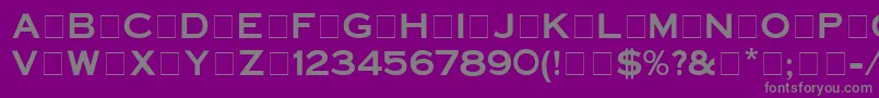 DeicesEngravedCapsSsi Font – Gray Fonts on Purple Background