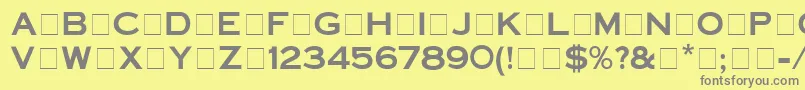 DeicesEngravedCapsSsi Font – Gray Fonts on Yellow Background