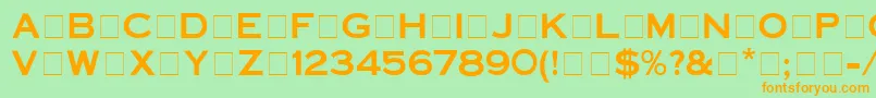 DeicesEngravedCapsSsi Font – Orange Fonts on Green Background