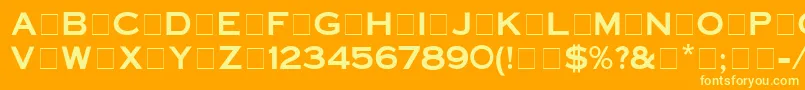 DeicesEngravedCapsSsi Font – Yellow Fonts on Orange Background