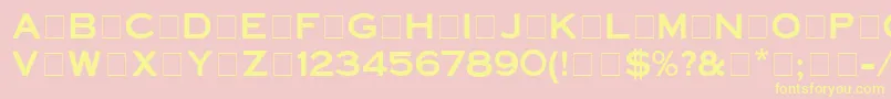 DeicesEngravedCapsSsi Font – Yellow Fonts on Pink Background