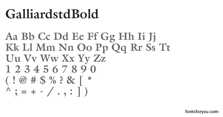 Schriftart GalliardstdBold – Alphabet, Zahlen, spezielle Symbole