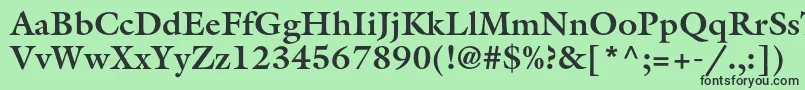 GalliardstdBold Font – Black Fonts on Green Background